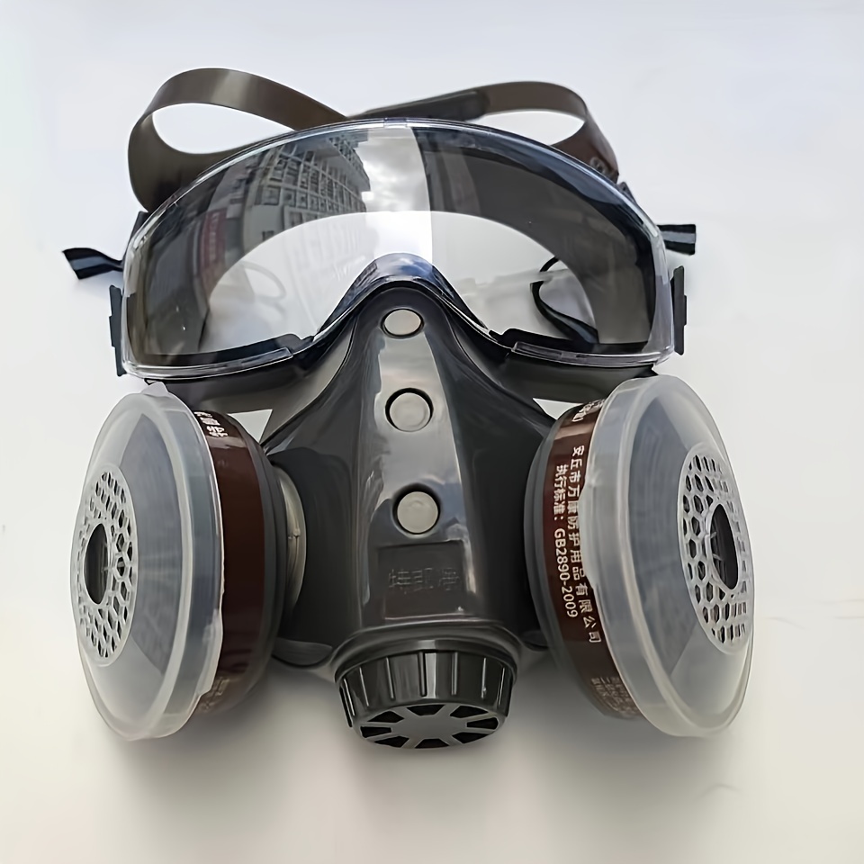 Máscara de Gas para pulverización de pintura química, máscara facial  completa, protección de formaldehído, accesorio de