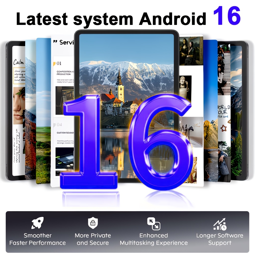 CRELANDER Android 16 Tablet 10 Inch Display Touch Screen 12(4GB+8GB Expand)RAM, 128GB ROM+Support 1TB TF Expanded(not Includ TF Card) WIFI, 5000mAh Battery Type-C Charging, with Case (Keyboard, Wireless Mouse, Pen) Can Optional