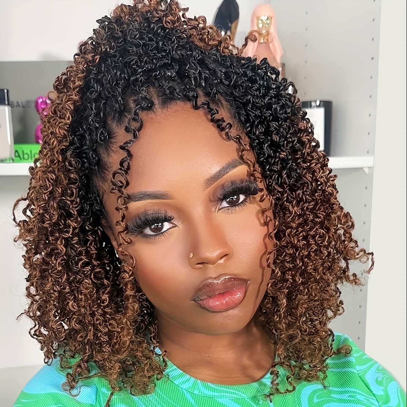 twist crochet hair 3pcs 30 strands pcs pre loop pre - Temu display picture 3