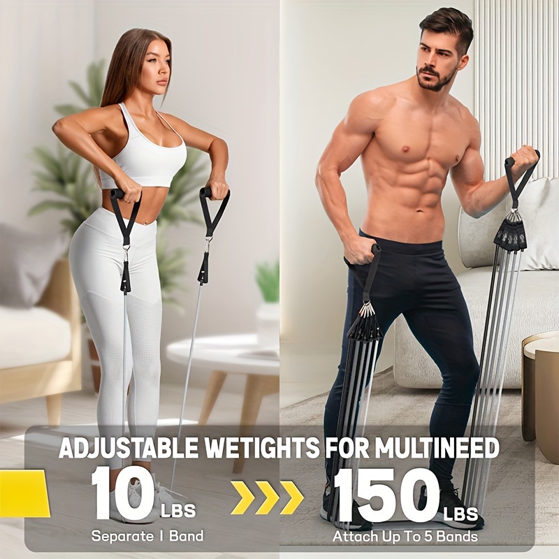 Workout Bands with Handles for Fitness Training at Home