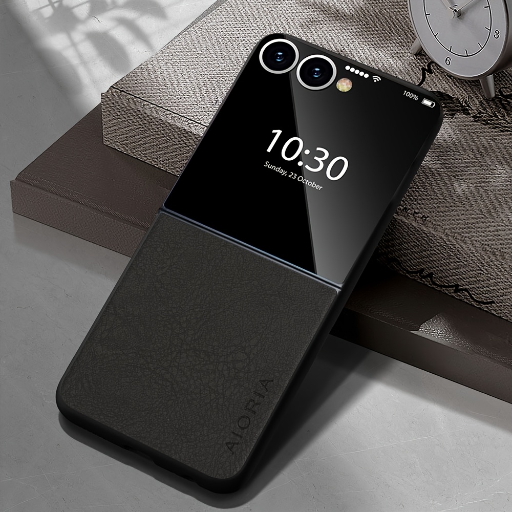 TEMU Phone Case: Luxury Retro Synthetic Leather Phone Case For Galaxy Z Flip 7 Fe 6 5 4 3 5g Z Fold 7 Matte Soft Bumper Hard Back Cover Fashion
