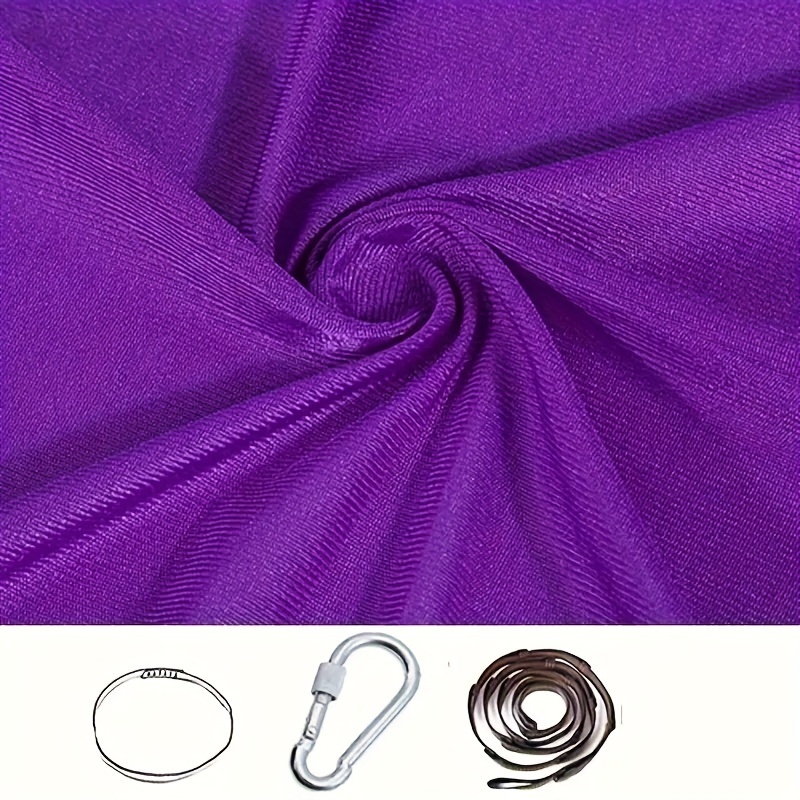 1pc Indoor Elastic Hanging, Nylon Material, Outdoor Adjustable Fabric Hammock Suitable For Yoga, Camping, Picnic 280*150cm