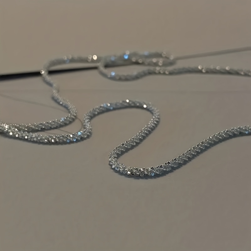 TEMU 1 Collar Elegante y con Cadena de Clavícula - Exquisito Collar de Moderno para - 45-70Cm, Duradero, , para Uso Diario, Fiestas, y Aniversarios