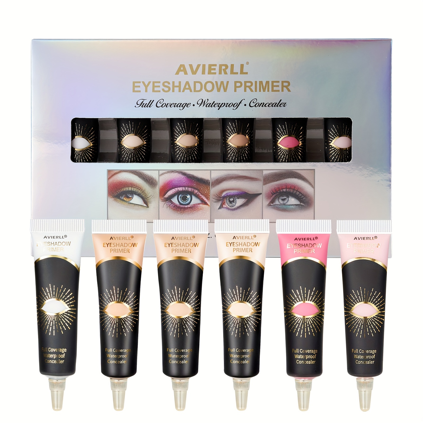 eye shadow primer long lasting waterproof eye   full coverage concealer for face the perfect   for womens easter makeup looks   1pc with 6 colors   6pcs set Product details 1