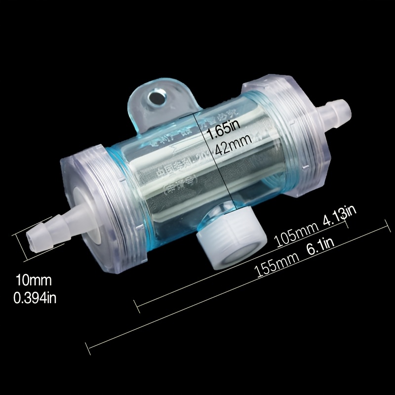 TEMU Abs Inline Water Filter With 60 Mesh Stainless Steel Screen | 1kg Resistant For Aquarium Fish Tank, Garden Irrigation, Hydroponics & Truck