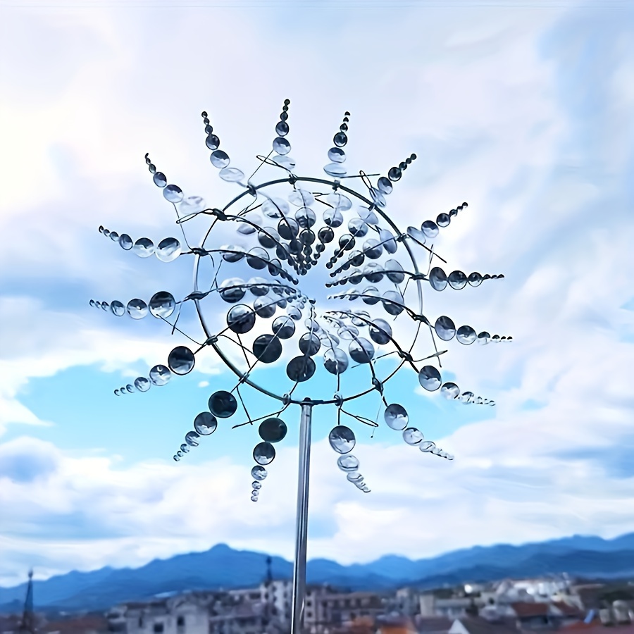 

3d Metal Wind Spinner - Unique Outdoor Patio Decor For Rv And Garden 12.2inch