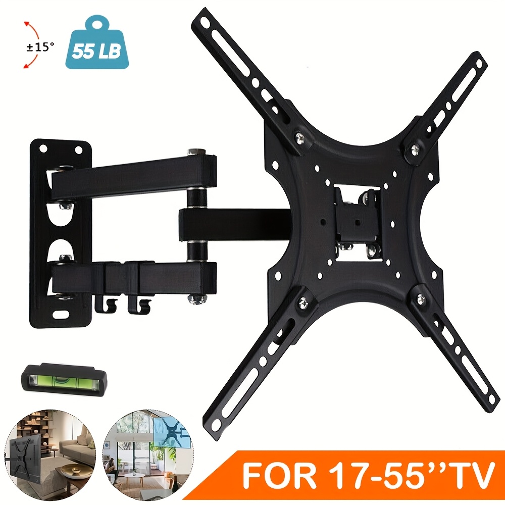 TEMU Tv Wall Mount Universal Tv Mount Swivel Tv Mount Tv Mount For 17-55 Inch Flat Curved Tv Or Monitor Tv Bracket