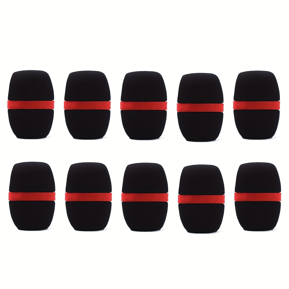 TEMU Set Of 10 Universal Microphone Covers, Foam Sponges For Mics, Windshields For Microphones, Compatible With Most Handheld Mics. A Blessed Eid