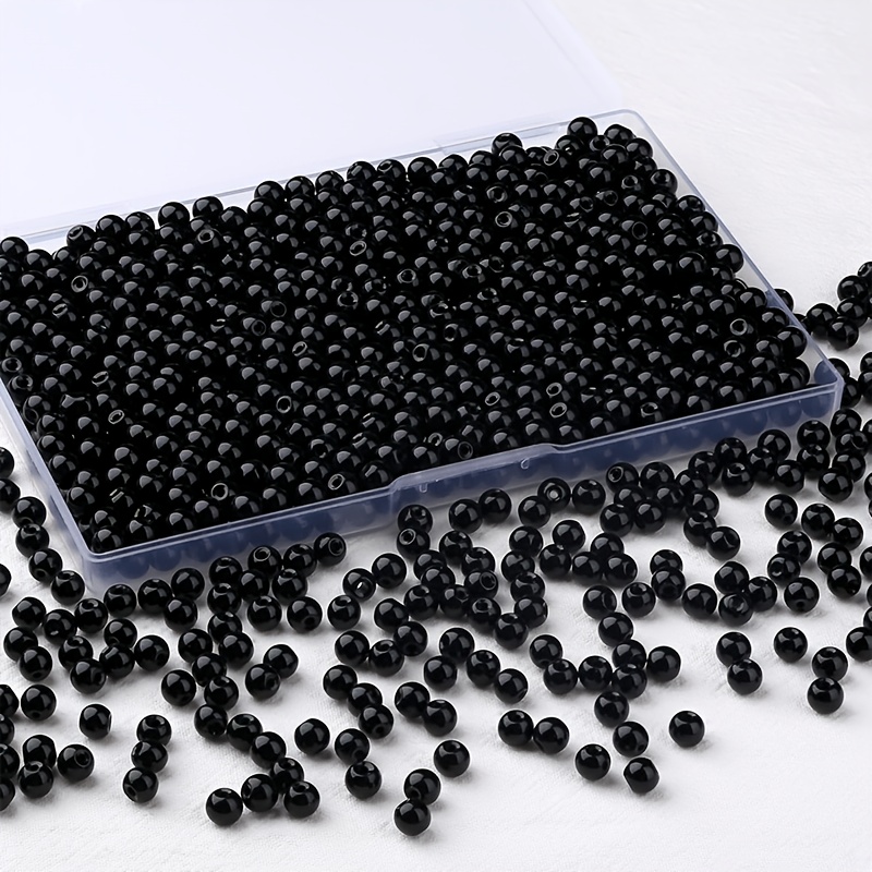 TEMU 13 Couleurs 6Mm Perles de Verre Colorées , Perles Artisanales pour Bracelet et Collier, Additions de Perles Rondes en Verre Coloré Transparent,