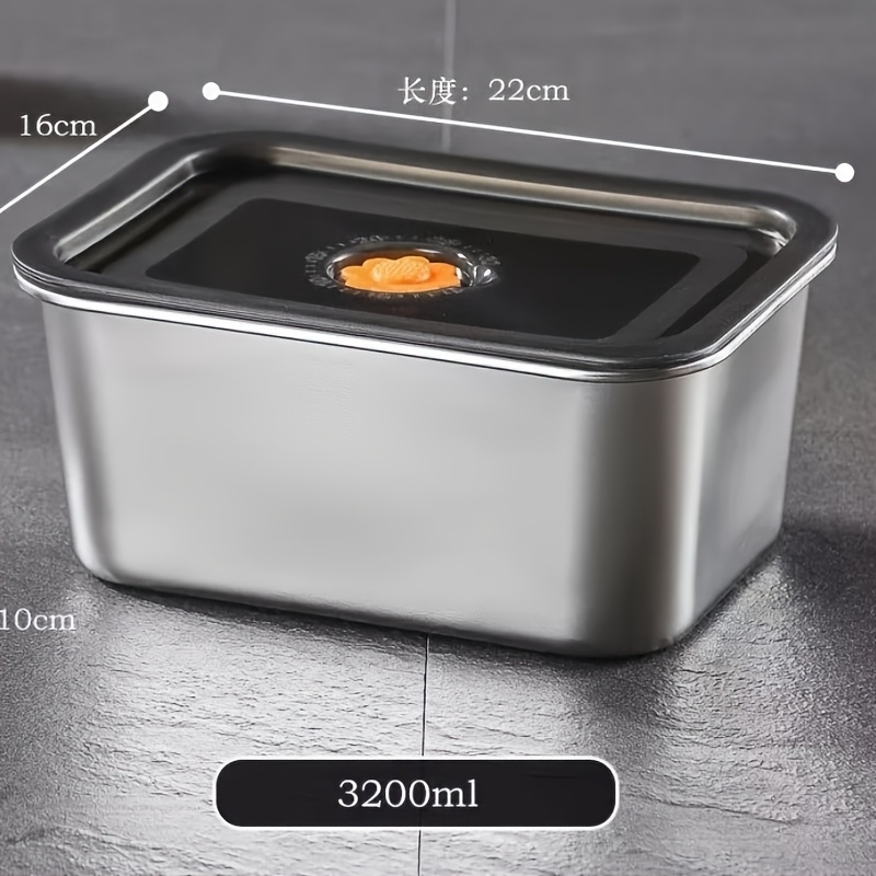 TEMU 【鮮度長持ち】鮮度キープボックス 密封饺子箱 ステンレス製 冷蔵庫・冷凍保存用 小分け梱包ボックス 仕事用 弁当箱