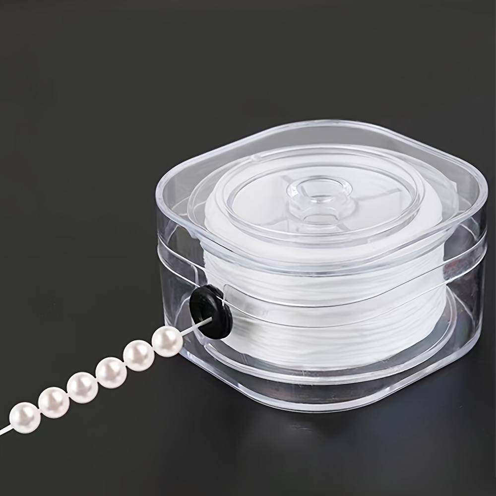 

300ft Flat 0.8mm Elastic Cord For Beading And Jewelry Making, Polyester Stretchy String, Hollow Design, No Power Required, Durable Spandex Bead Cord With Box