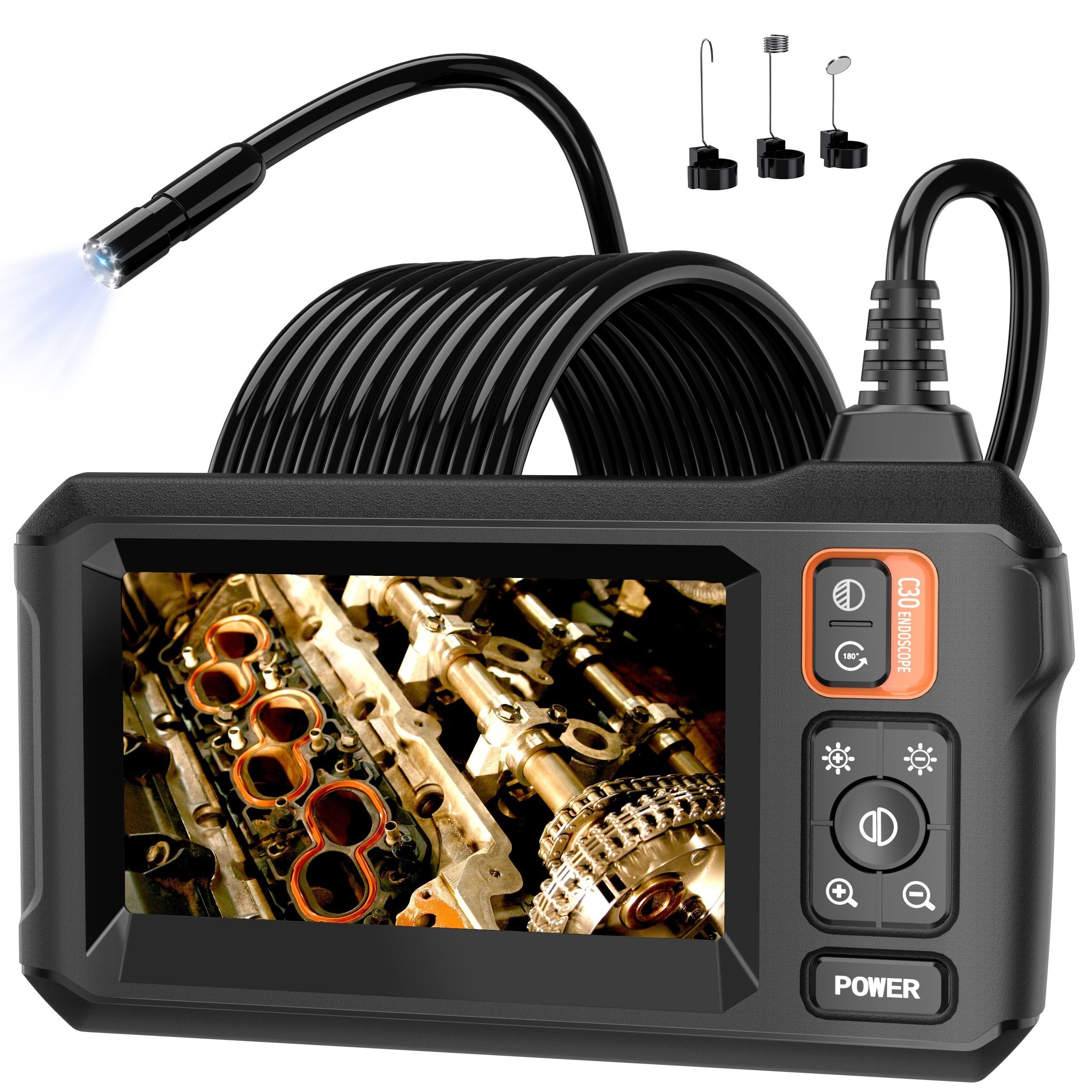 

[ ] Hd 1080p 4.3" Lcd - , Rechargeable Endoscope For Diy & Inspection, 16.5ft , -