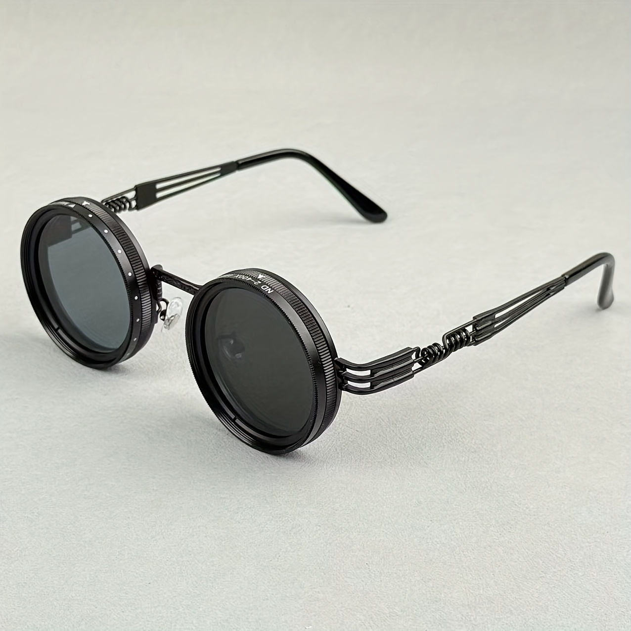 item picture new aluminum magnesium alloy sunglasses come with a sunglasses case and a cleaning cloth   blend punk retro and y2k styles provide sun protection and are suitable as matching additions for christmas halloween and party occasions