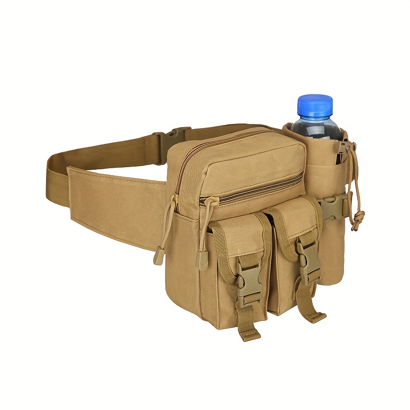 

Waterproof Sports Waist Pack With Adjustable Strap - Durable Polyester, Zip Closure, Solid Color For Outdoor Activities