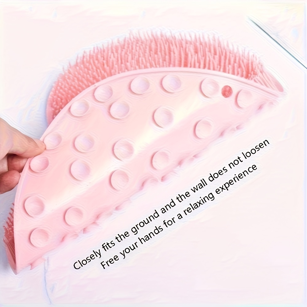 1pc silicone shower   scrub back exfoliator wall mounted bath brush with suction cup no battery electricity free hygienic   for full body   cleaning remover for sensitive light beige family bathroom essential unscented Product details 4