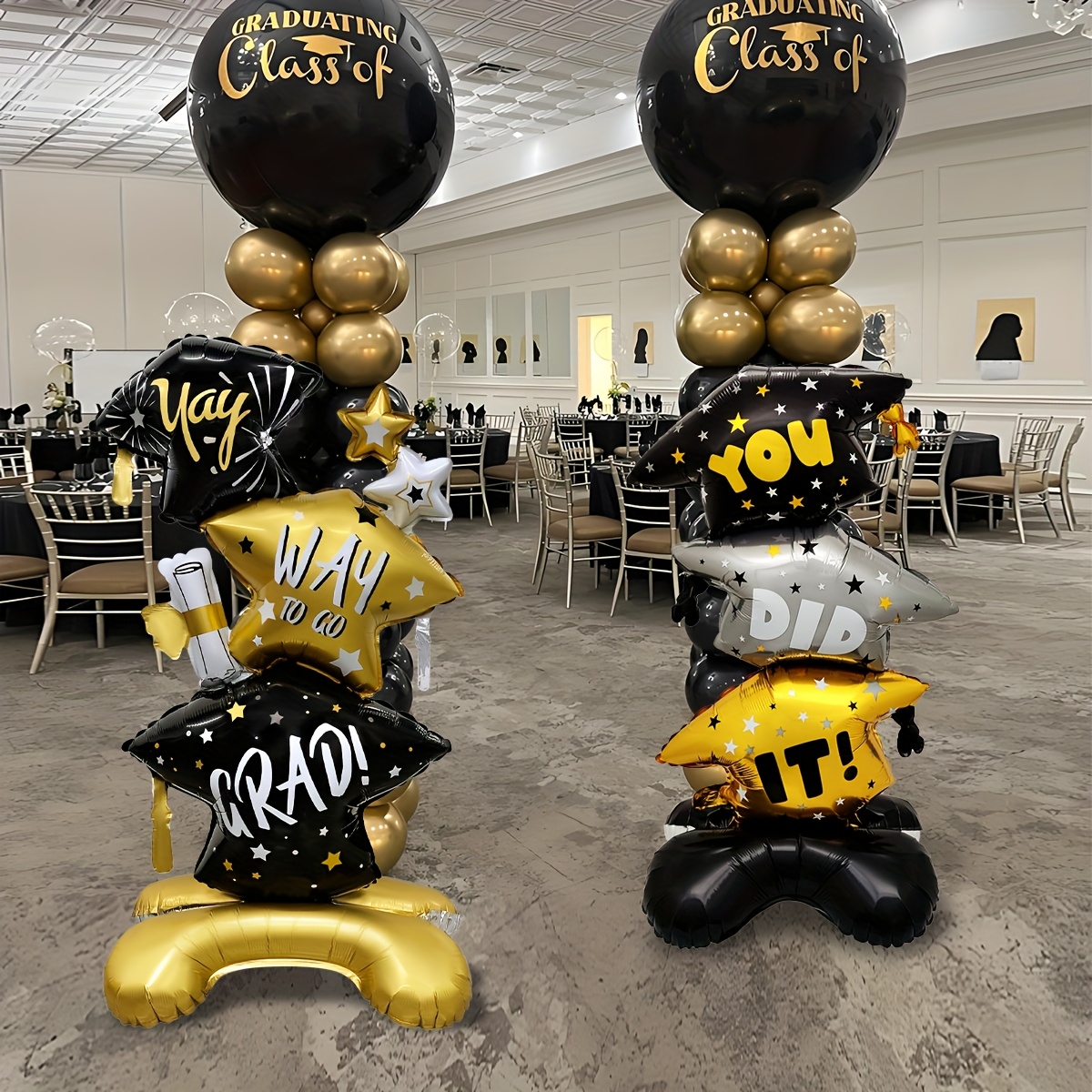 2pcs   giant graduation doctorate cap base balloon for graduation party decoration college graduation party congratulations aluminum foil balloons