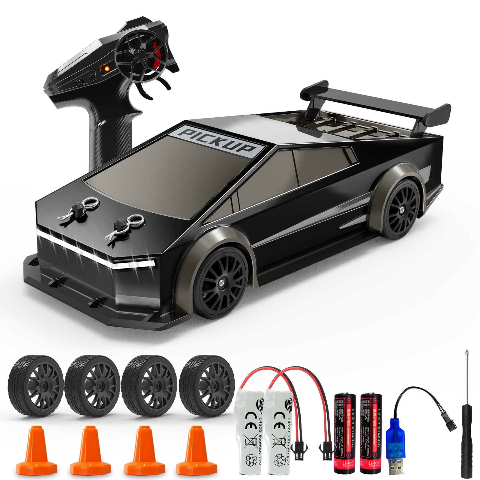 TEMU Rc Cars Remote Control For Boys, 1:24 Scale 4wd High Speed Drift Car With Led Lights, 2.4ghz All Terrain Toy Car For Kids Gifts For Christmas
