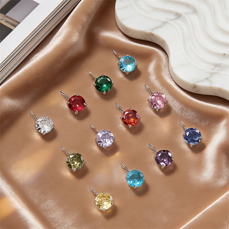 Versatile Style Non-Fading Round Synthetic Zircon Pendant Necklace