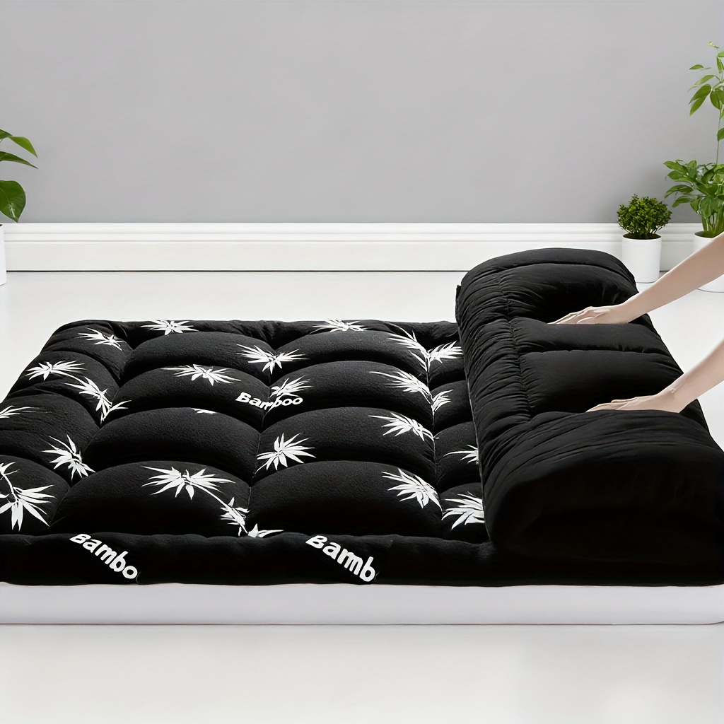 TEMU Mattress Topper Queen Black, 600gsm Cooling Mattress Pad, Extra Thick Pillow Top Mattress Topper With Stretchable Pockets For 8"-20" Deep