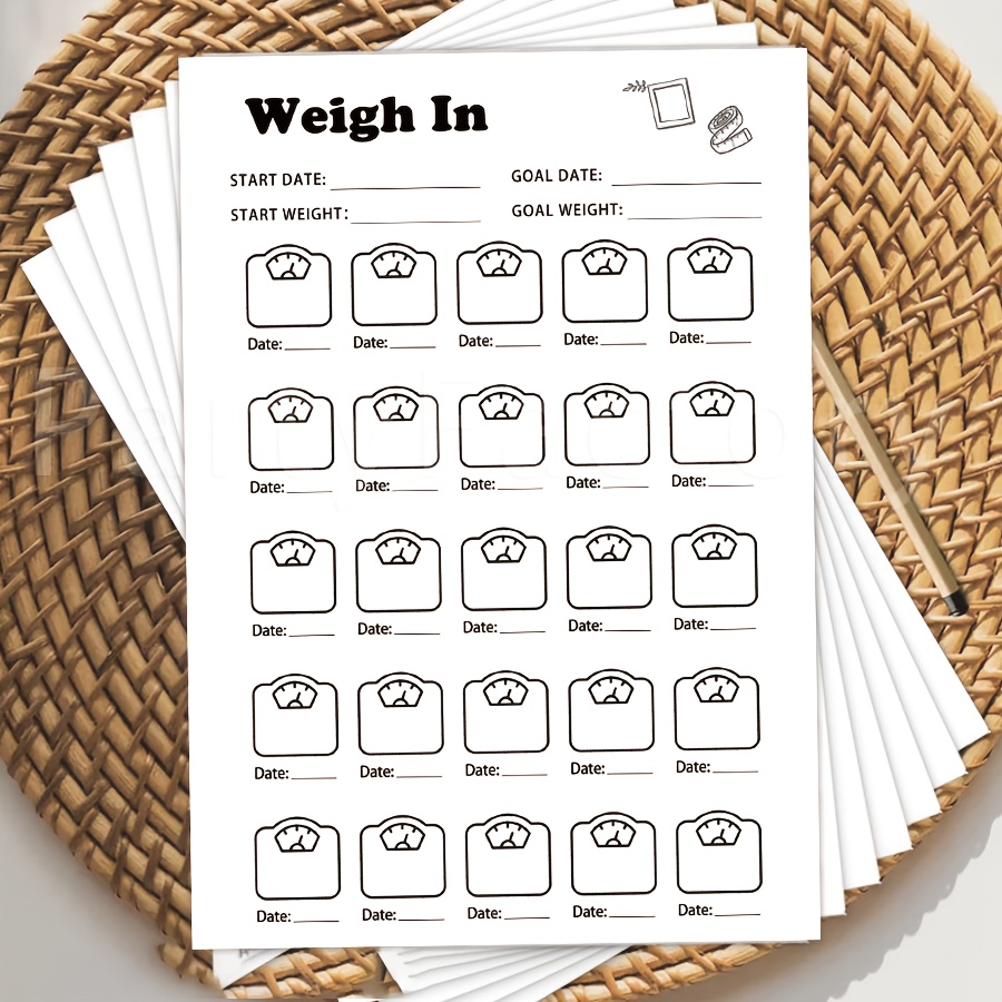 E-shop 6er--Logkarten für Gewichtsverfolgung & Trainingsjournal – Weichgebundener Trainingsplaner mit Abnehmtagebuch, Fortschrittstracker,