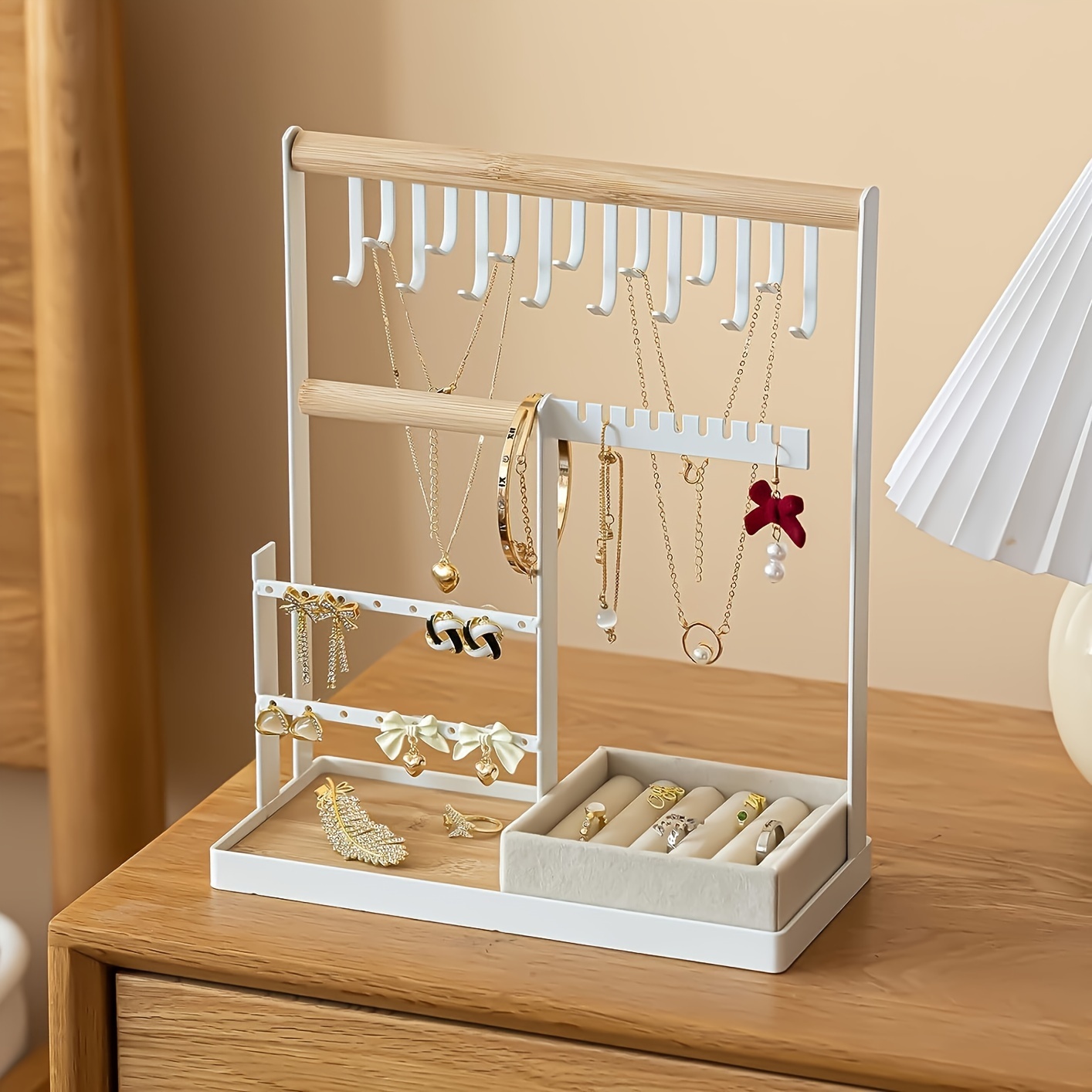 

Metal Jewelry Organizer Detachable - For , Necklaces & Pendants - , -saving - For ,