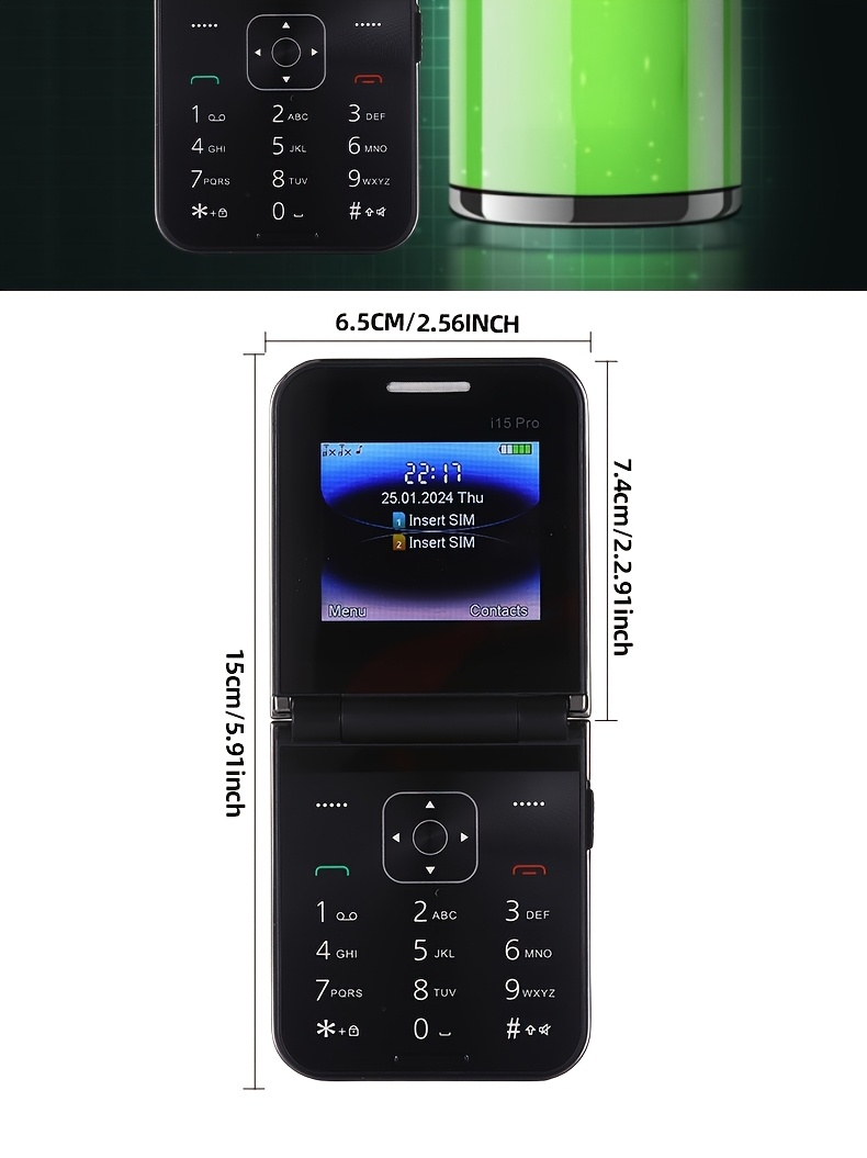 The 2025 New Flip Phone Only Supports 1350mAh Battery Life And A Powerful Flashlight! Dual-card Anti-disconnection FM Radio