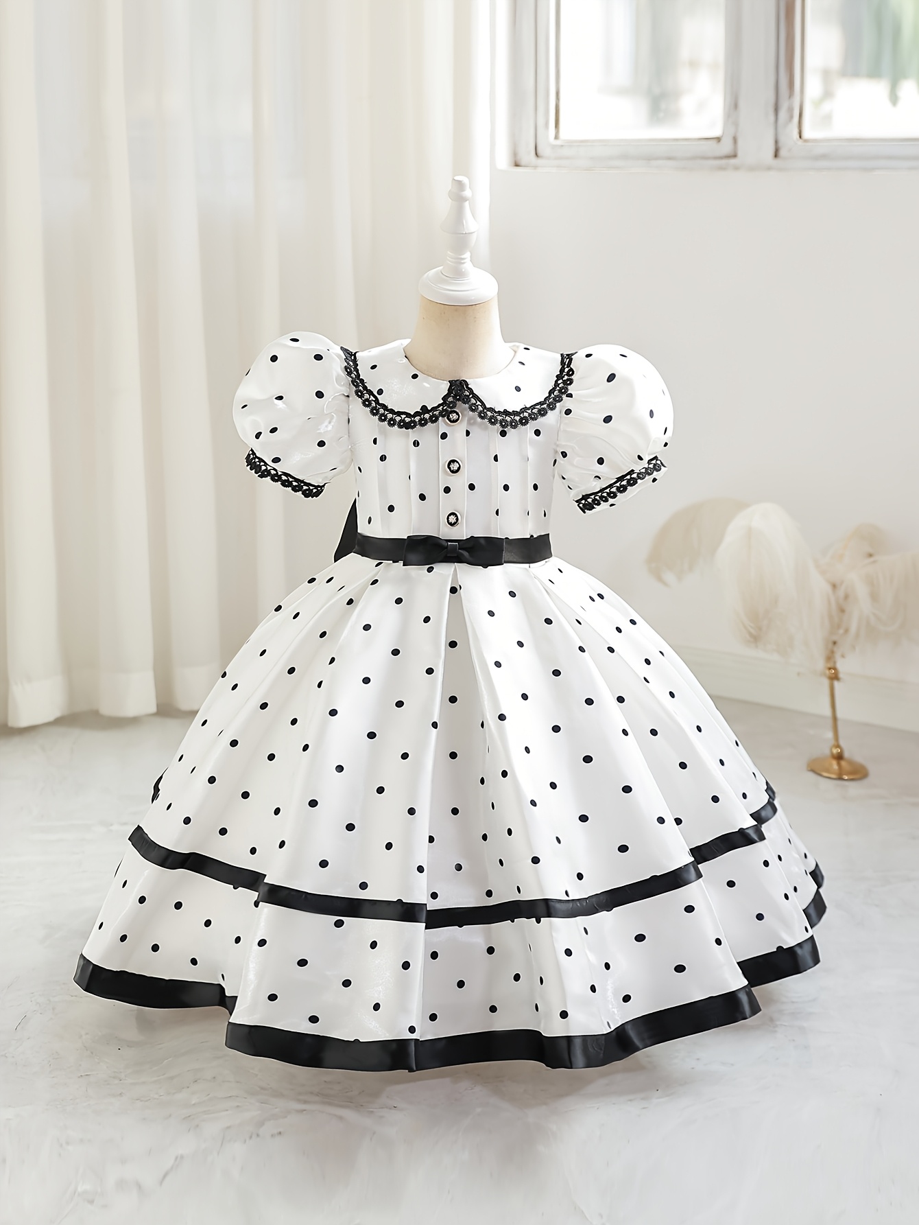 open lace back dress High Neck Long Sleeve Black Beaded Princess Ball Gown Elegant Evening Dress  Formal Dress DY9979 Selinadress