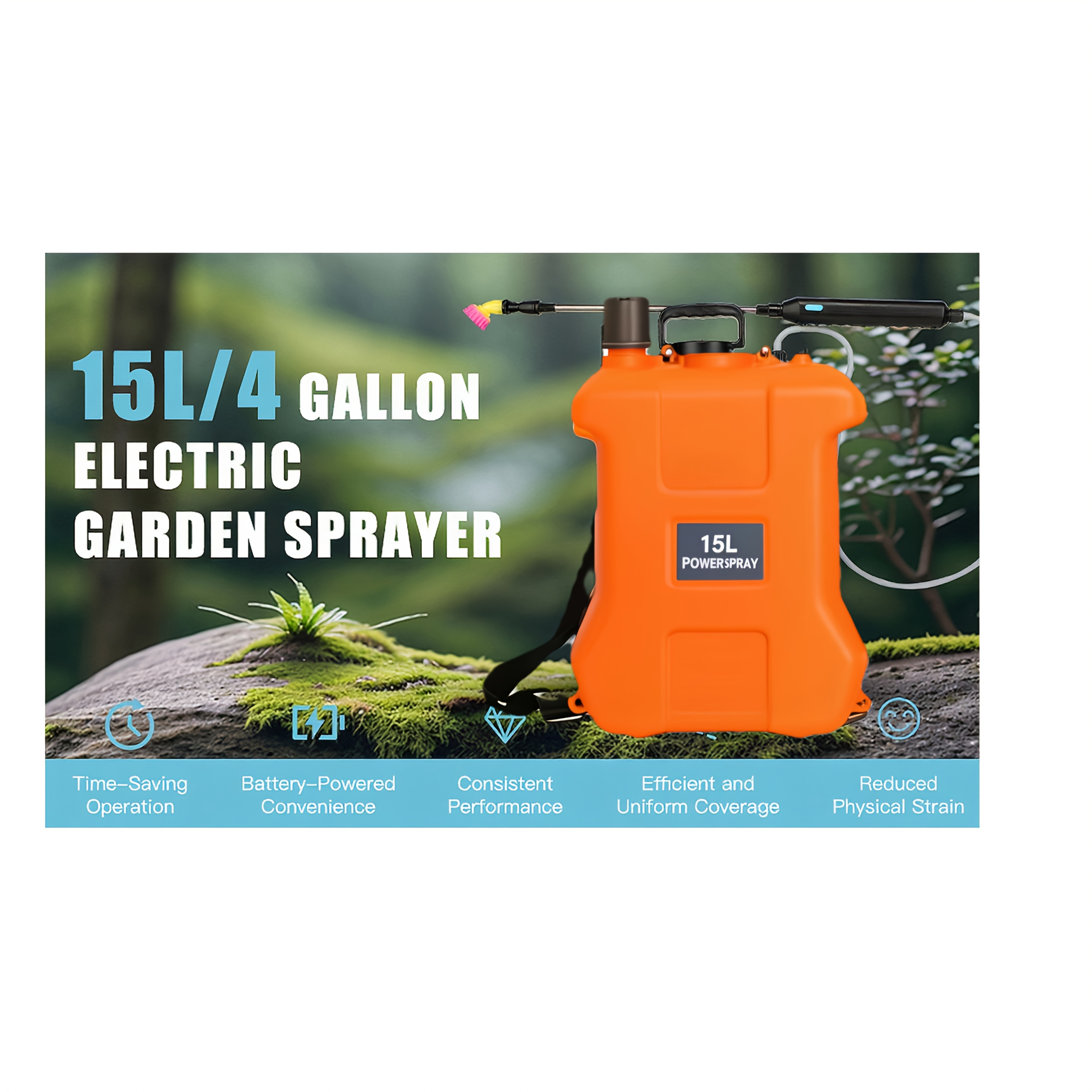 Luxury 14.99 L Electric Garden Sprayer, Suitable for Lawn and Flower Bed – with Telescopic Wand & 3 Nozzles, USB Rechargeable Handle Electrical Misting Machine – Portable Watering Can Backpack Style Large Capacity Durable Outdoor Life Accessory Gift Idea Christmas Present, Lawn And Garden Portable Sprayer, Weed Sprayer, Plant Sprayer, Lawn Care, Telescopic Spray Gun, Longlasting Build, Misting Device, Water Sprayer, Landscaping Professionals