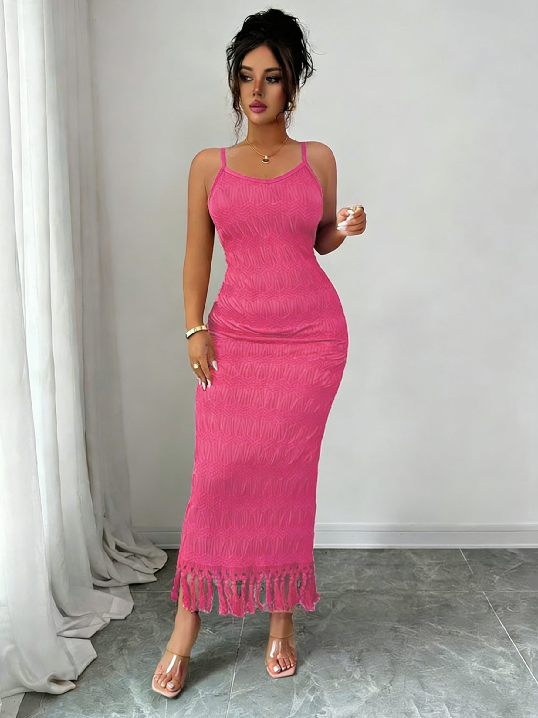 popular solid color suspender dress women summer pleated - Temu Georgia