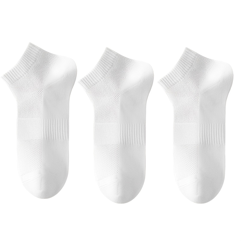 Image of 3 Pairs Women's Mesh Breathable Ankle Socks, Spring And Summer Low Cut Socks, , Perfect For Running, Gym, Walking And Daily Casual Wear