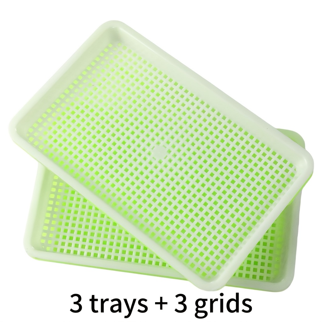 A Set Of 6 Multi-functional Bean Sprout Trays, Effortlessly Mung And Soybean Sprouts, Enhancing Nutrition And Your Kitchen