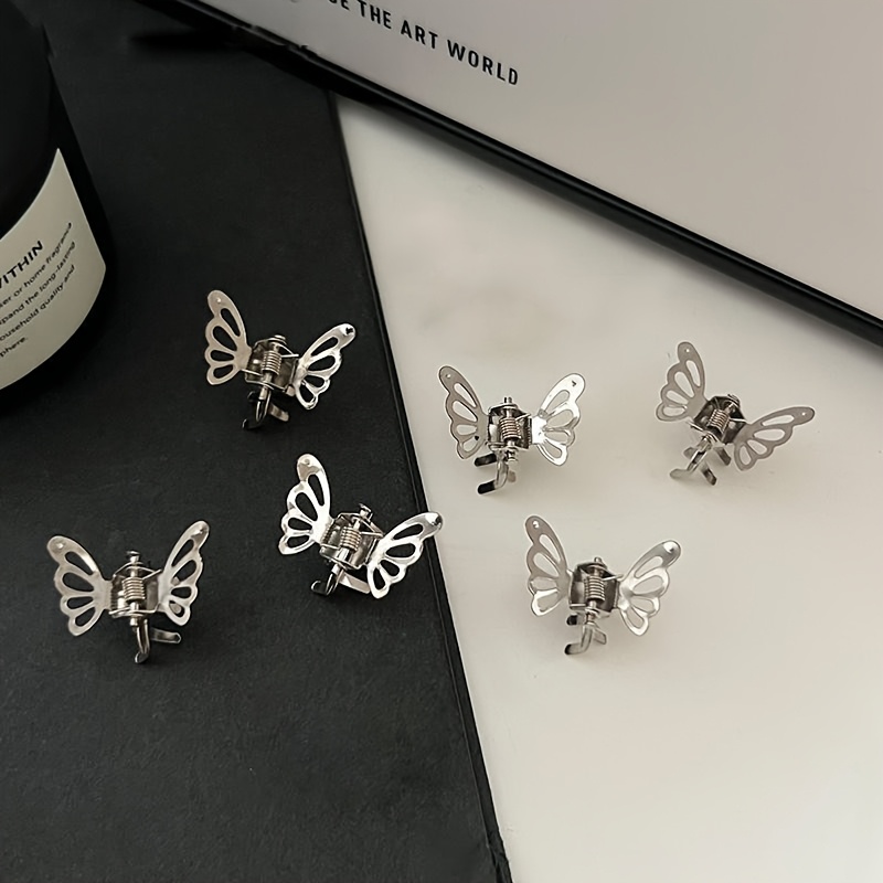 TEMU 6pcs Vintage Hollow-out Hair Clips, Mini Small Claw Clips, Cute Girly Bangs And Hair Side Clips, Versatile Hair Accessories