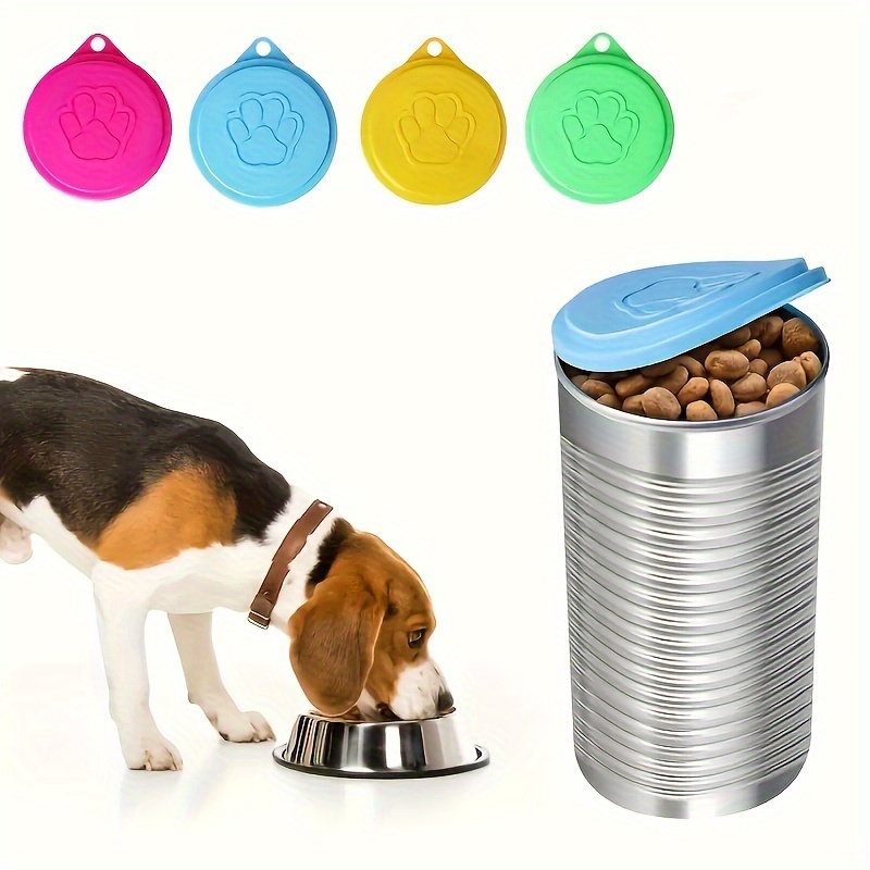 

5pcs 3-in-1 Food Can Covers - Pp, Round, Self-sealing Preserver, Paw , 88mm Diameter