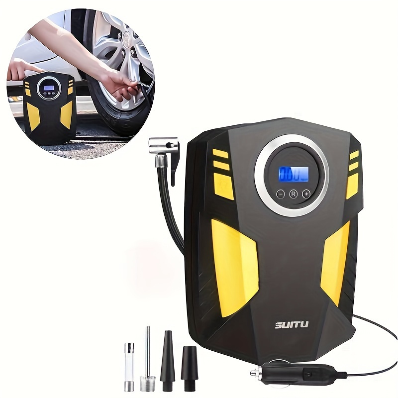 

Portable Digital Tire Inflator With Led Light, Tire Pump, Mini Electric Air Pump For Car Tires, Bike, Motorcycle, Ball