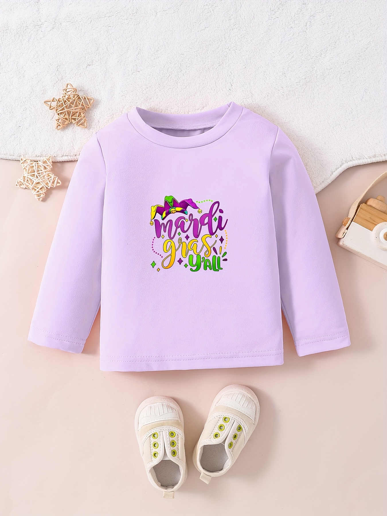 Camiseta morada outlet niña manga larga