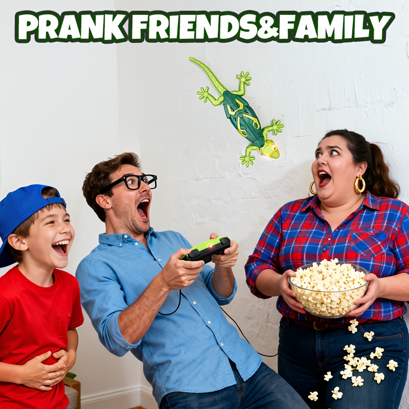   壁虎rc机器人 - 可充电遥控爬行机器人，可攀爬墙壁，绿色儿童恶作剧玩具，适合3岁及以上男孩和女孩（生日/万圣节/圣诞节礼物）- 儿童间谍机器人 商品详情 1