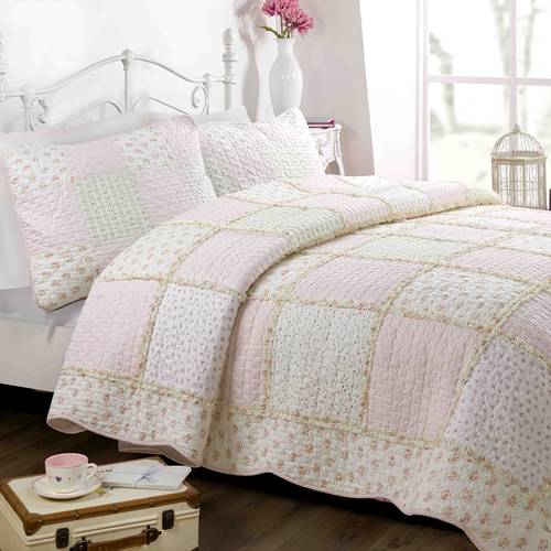 100 cotton real quilt bedding lightweight reversible floral bedspread set soft breathable comfortable bedding set