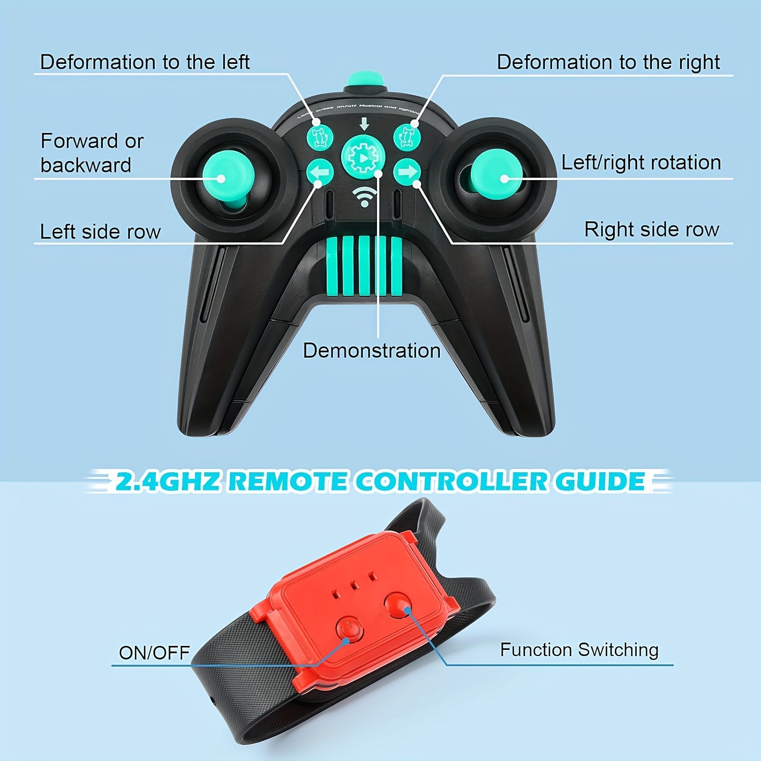 RC Gesture Sensing Stunt Car - Best Gifts For Boys 3-12 Year Old 360° Rotating 4WD Remote Control Transform 2.4Ghz Hand Controlled Car Birthday Presents For Kids, Halloween Christmas Gift