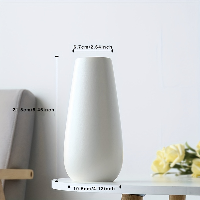 Image of Black White Ceramic Vase - Modern Minimalist Home Decor, Living Room And Bedroom Accent, Handcrafted Frosted Glaze End, Floral Vase For And Holiday Gift