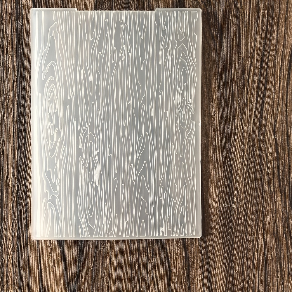 E-shop Holzmaserung Hintergrund 2D/3D Geprägte Mappe Kunststoff Geprägungsmappen für Kartenherstellung Gepräge Maschine Vorlage für Papier Bastelalbum