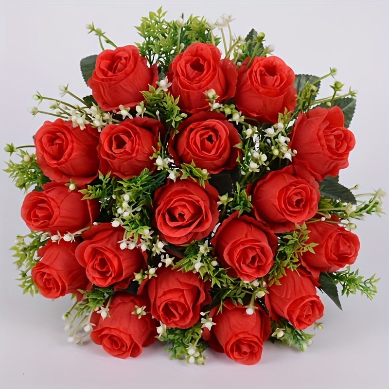 strau 24 knstlichen rosen grabdenkmler - Temu Germany