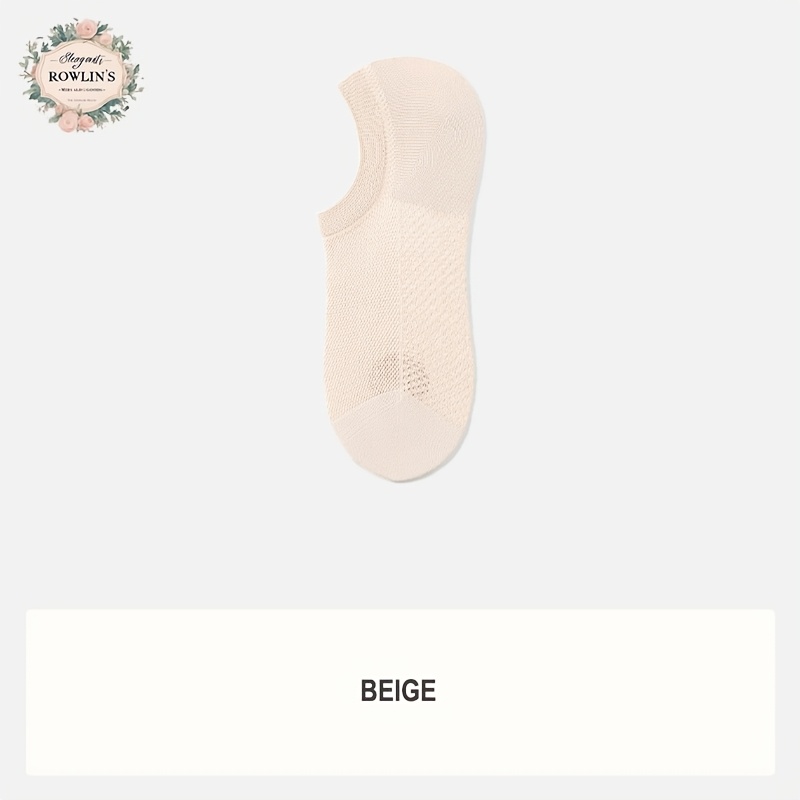 3 Pairs Women's 100% Thin Boat Socks, Summer Short Socks, Sweat-absorbent Mesh, Seamless Socks