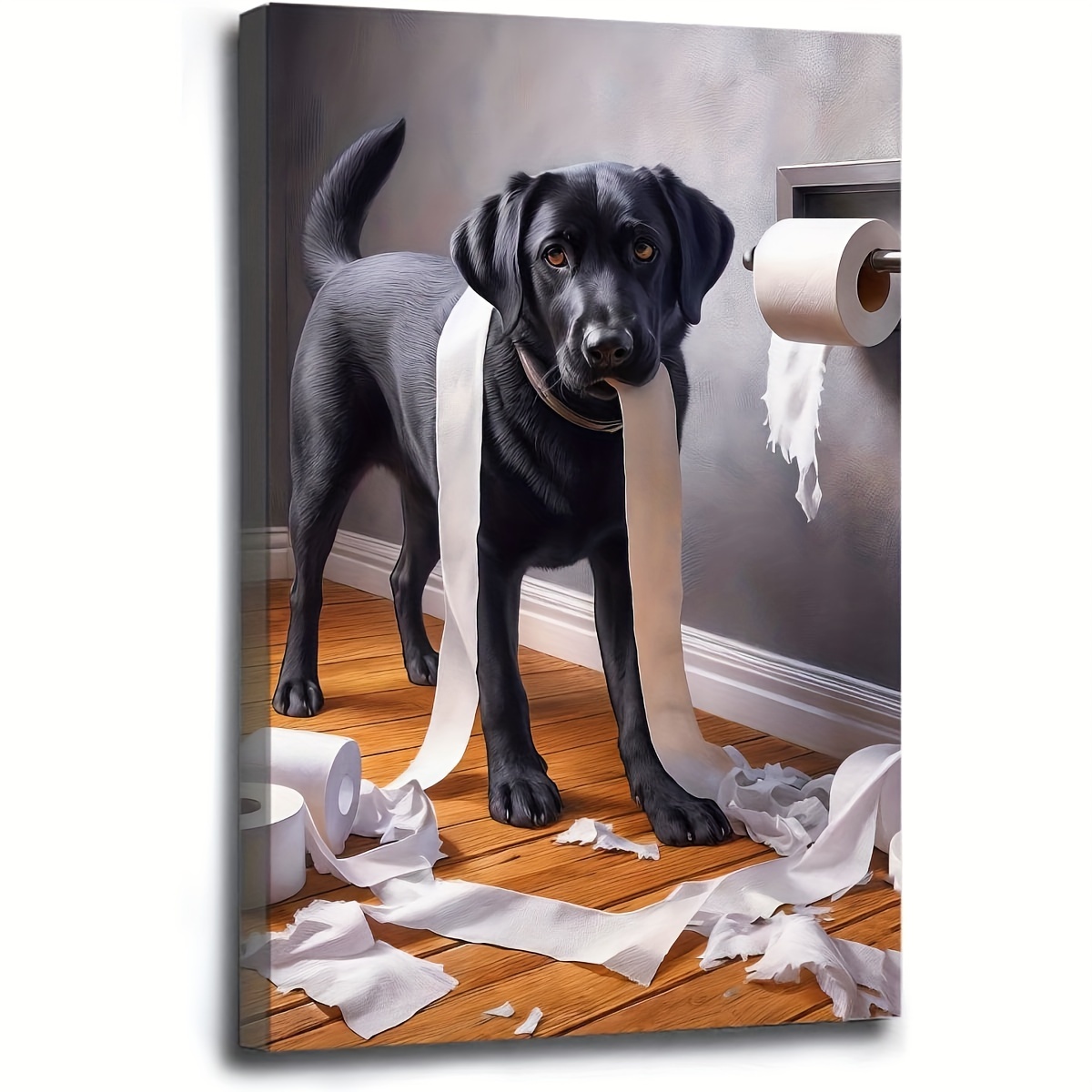 

Diamond Painting Kit - Humorous Bathroom Canvas Art, Irregular , Unique Material, Wall Decor 12x18 Inches, Ideal Gift For Labrador Enthusiasts