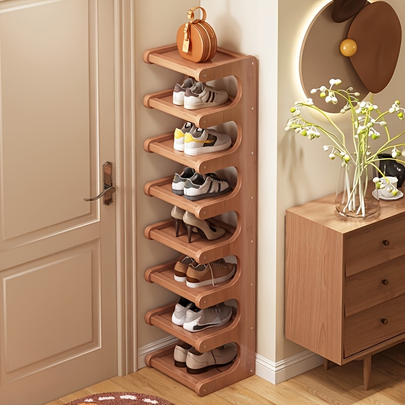 

4-8 Layer Luxurious Simple Shoe Rack Storage Rack For Home Dormitory Door Corner Rental Space-saving Shoe Cabinet Bamboo Shoe Rack Suitable For Rooms