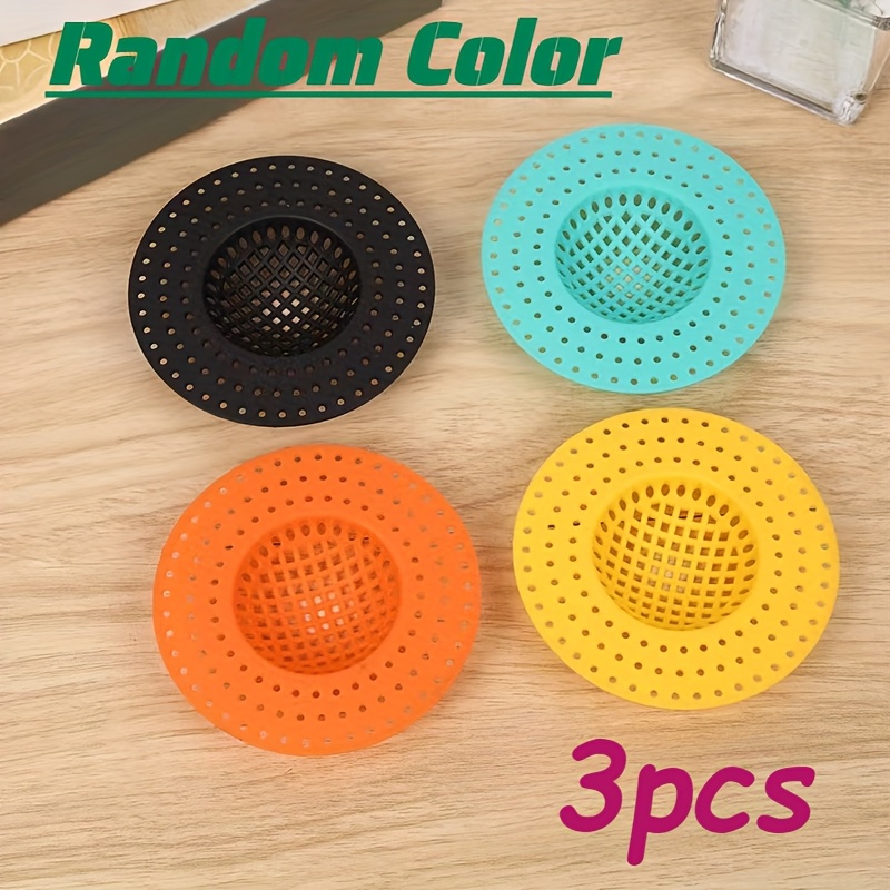 Image of 1/3 Random Color Kitchen Sink Bathroom Drain Filter, Floor Drain Filter, Toilet Blockage And Pest Prevention Cover, Kitchen Sink Filter