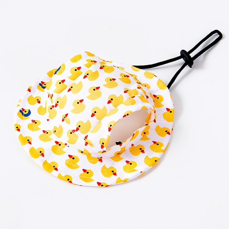 TEMU Sun Hat For Spring And Summer, Little Yellow Duck Pattern, Against , Perfect For Outdoor Use, Designed Specifically For Small Dogs And Cats