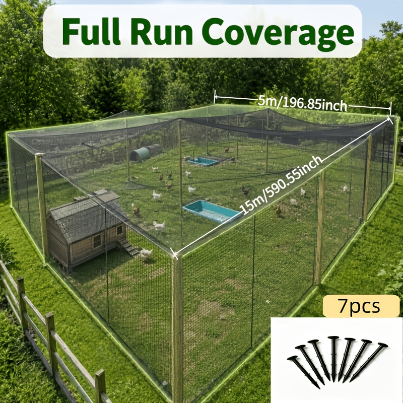 TEMU Black Poultry Netting For Chicken Coops, A Sturdy Woven Barrier Suitable For Fruit Trees, Blueberry Bushes, Vegetable Gardens, And Chicken Coop