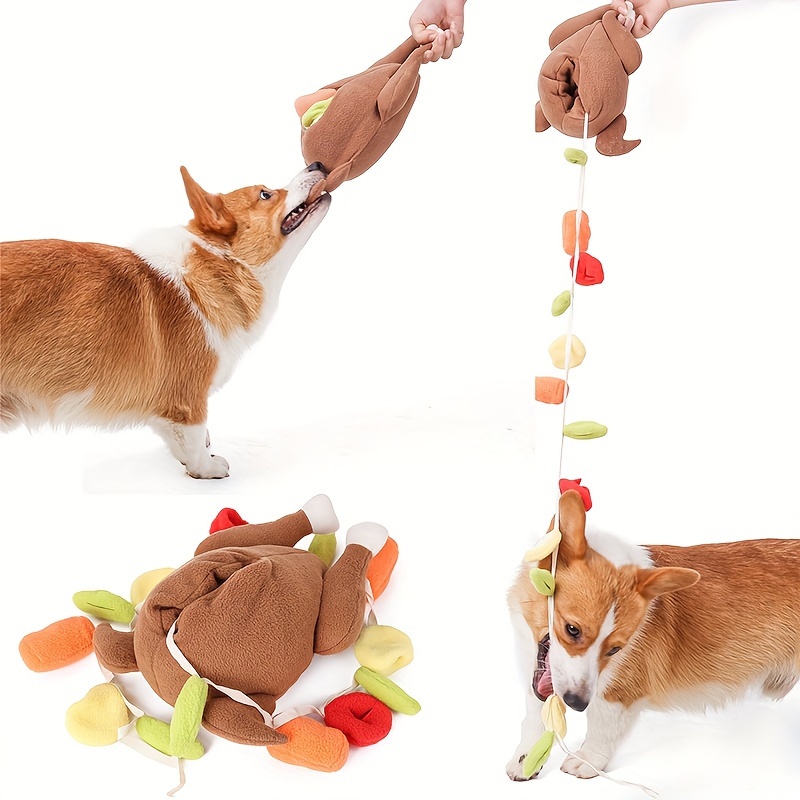 

1pc Pet Dog Toy Dog Halloween Roast Turkey Vegetables Tibetan Smell Toy Pet Interactive Toy Dog Toy Suitable For Small, And