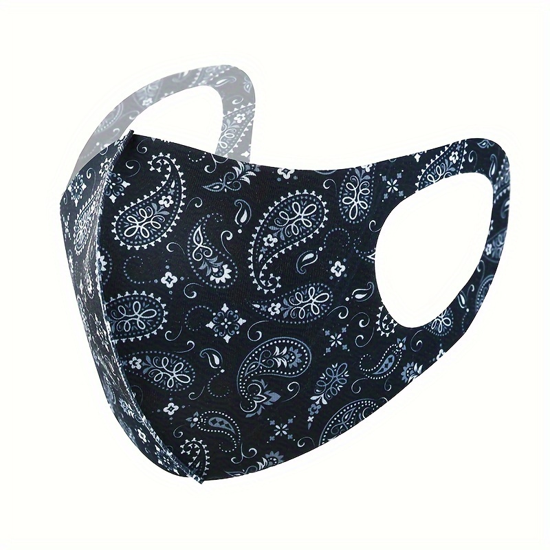 Vintage Geometric Pattern Face Protector Breathable Elastic - Temu