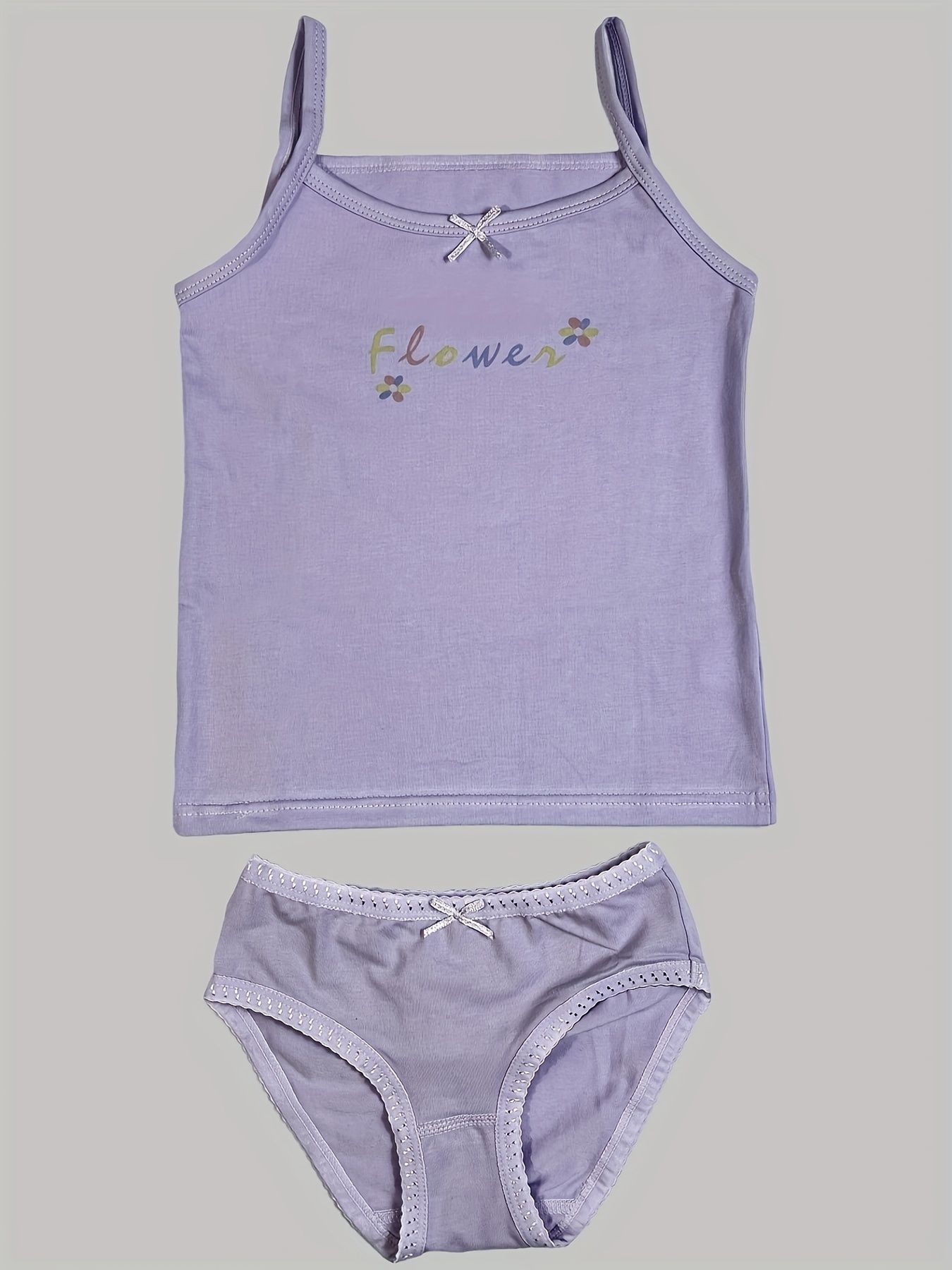 Children girl underwear camisole, print vintage, cotton